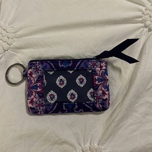 BRAND NEW Vera Bradley Zip ID Case (Regal Rosette Pattern)